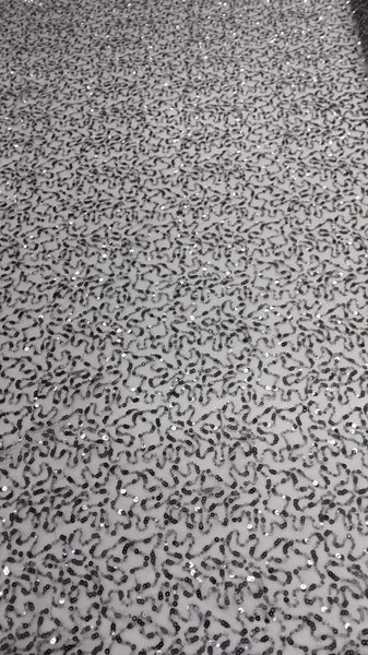 SEQUIN DITSY SCROLL-PRINT COUTURE