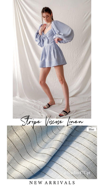 STRIPE VISCOSE LINEN